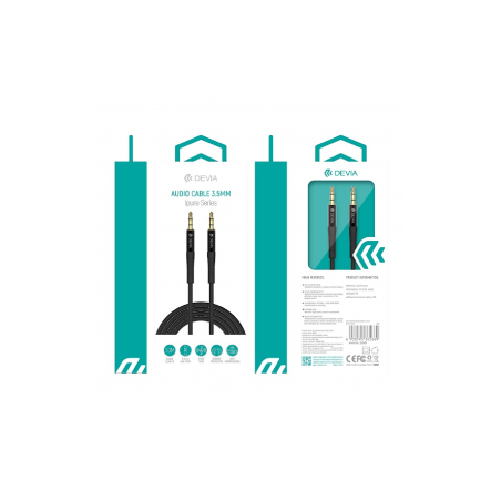 Câble Audio Devia Ipure Series -3,5 mm vers 3,5 mm - Noir — Devia · Smarty Paris 18e